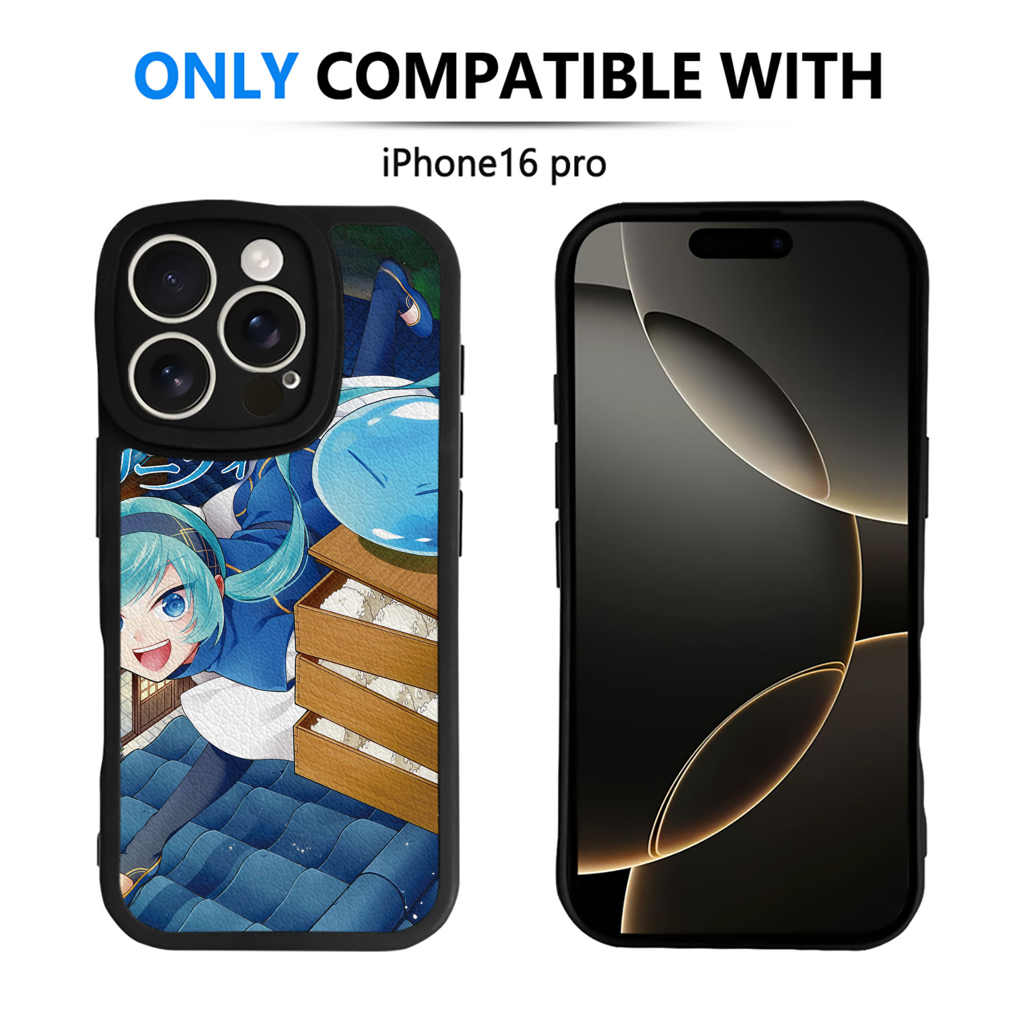 （画像用） 転スラ Regarding Reincarnated to Slime 【iPhone 16シリーズ対応】シリコンスマホケース（レザー調） 材質：シリコン